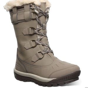 BEARPAW Women’s Desdemona Stone Sz 9 Boot Classic Suede Slip On Waterproof NEW.